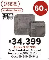 X$ - Acolchado twin flannel texturado, 160 x 240 cm. Cod. 614941-614942