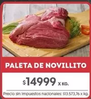 X$ - PALETA DE NOVILLITO