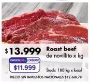 X$ - Roast beef