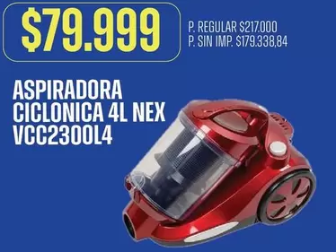 Nex - ASPIRADORA CICLONICA 4L NEX VCC2300L4