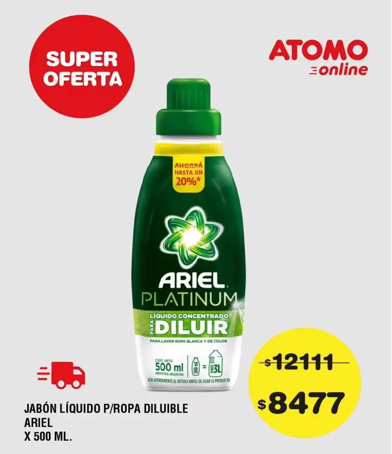 Ariel - JABÓN LÍQUIDO P/ROPA DILUIBLE