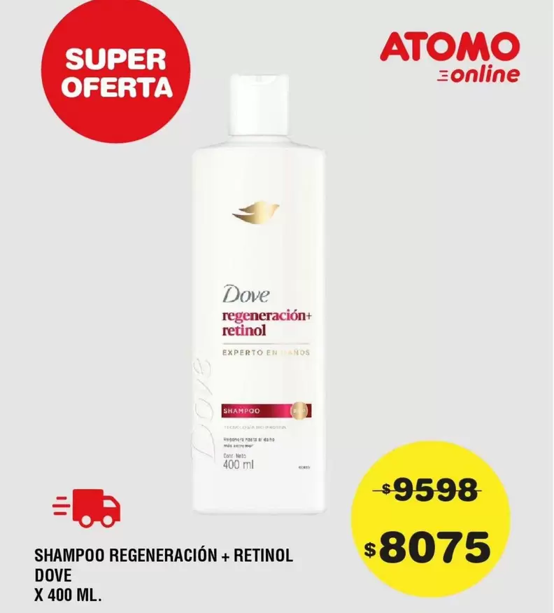 Dove - Shampoo Regeneración + Retinol