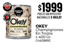 Okey - Champignones En Trozos x 400 Gr.