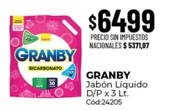 Granby - Jabón Líquido D/P x 3 Lt. Cód:24205