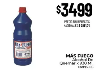 Mas - Alcohol De Quemar x 930 Ml. Cód:15005