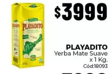 Playadito - Yerba Mate Suave x 1 Kg. Cód:18093