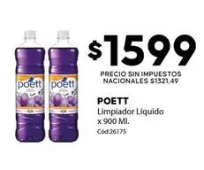 Poett - Limpiador Líquido  x 900 Ml. Cod:26175