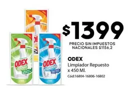 odex - Limpiador Repuesto x 450 Ml. Cód:16804-16806-16802