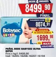 Babysec - PAÑAL BEBE ULTRA HIPER