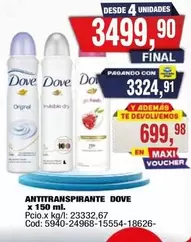 Dove - Antitranspirante