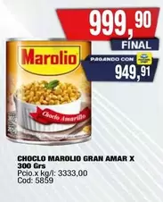 Marolio - CHOCOLO MAROLIO GRAN AMAR X 300 Grs