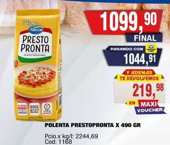 Arcor - POLENTA PRESTOPRONTA