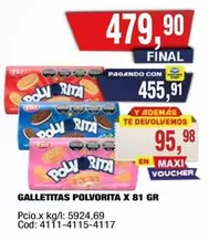 X$ - GALLETITAS POLVORITA X 81 GR