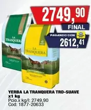 La Tranquera - YERBA LA TRANQUERA TRD-SUAVE