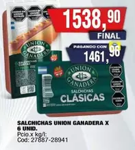 union ganadera - SALCHICHAS CLASICAS