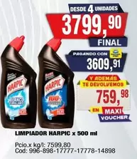 Harpic - LIMPIADOR HARPIC x 500 ml