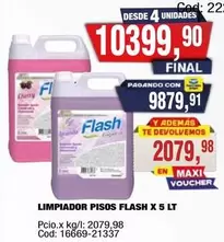 Flash - LIMPIADOR PISOS FLASH X 5 LT