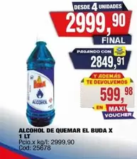 X$ - ALCOHOL DE QUEMAR
