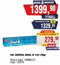 Oral-B - CR. DENTAL ORAL B 123 70gr