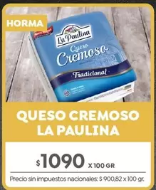 La paulina - Queso Cremoso