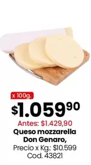 X$ - Queso mozzarella
