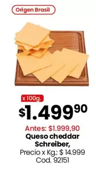 Origen - Queso cheddar