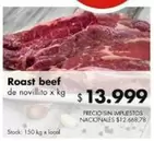 X$ - Roast beef