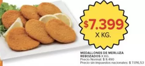 X$ - Medallones de Merluza Rebozados