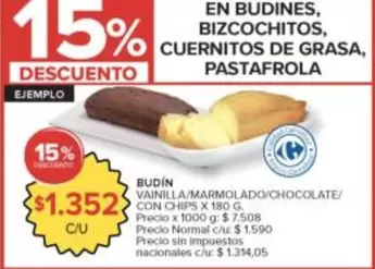Carrefour - BUDINES, BIZCOCHITOS, CUERNITOS DE GRASA, PASTAFROLA
