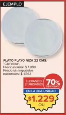 Carrefour - PLATO PLAYO NIZA 22 CMS.
