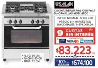 COCINA INDUSTRIAL COMPACT 5 HORNALLAS MOD. 4500