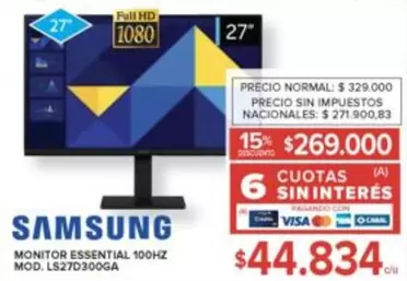 Samsung - MONITOR ESSENTIAL 100HZ MOD. LS270300GA