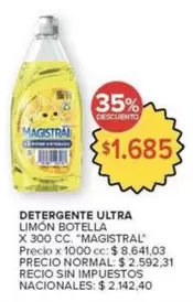Magistral - DETERGENTE ULTRA LIMÓN BOTELLA