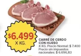 X$ - CARRÉ DE CERDO CON HUESO