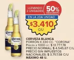 Corona - CERVEZA BLANCA PORRÓN X 330 CC