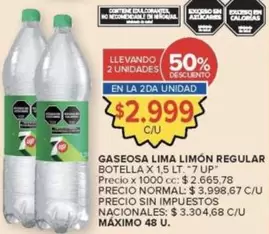 X$ - Gaseosa Lima Limón Regular