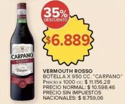 Carpano - VERMOUTH ROSSO