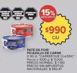 Carrefour - PATE DE FOIE/ PICADILLO DE CARNE