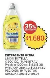 Magistral - DETERGENTE ULTRA LIMÓN BOTELLA