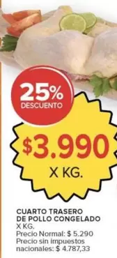 X$ - CUARTO TRASERO DE POLLO CONGELADO