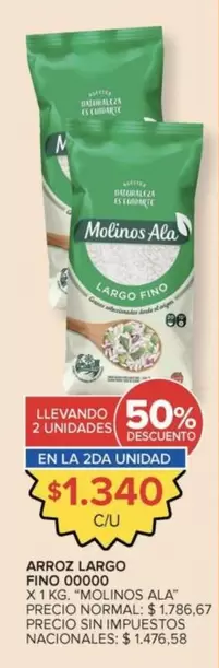 Molinos Ala - ARROZ LARGO FINO 00000