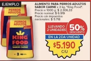 King Food - ALIMENTO PARA PERROS ADULTOS SABOR CARNE
