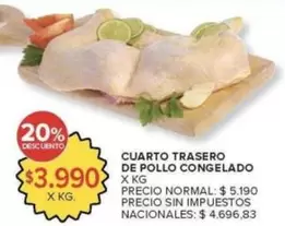 X$ - CUARTO TRASERO DE POLLO CONGELADO