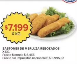 X$ - BASTONES DE MERLUZA REBOZADOS