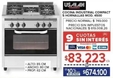 COCINA INDUSTRIAL COMPACT 5 HORNALLAS MOD. 4500