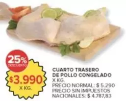 X$ - CUARTO TRASERO DE POLLO CONGELADO