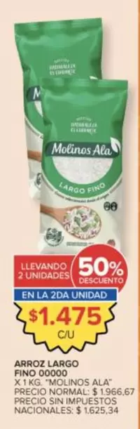 Molinos Ala - ARROZ LARGO FINO 00000