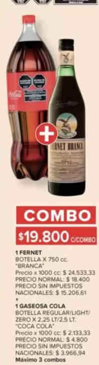Coca cola - FERNET + GASEOSA COLA