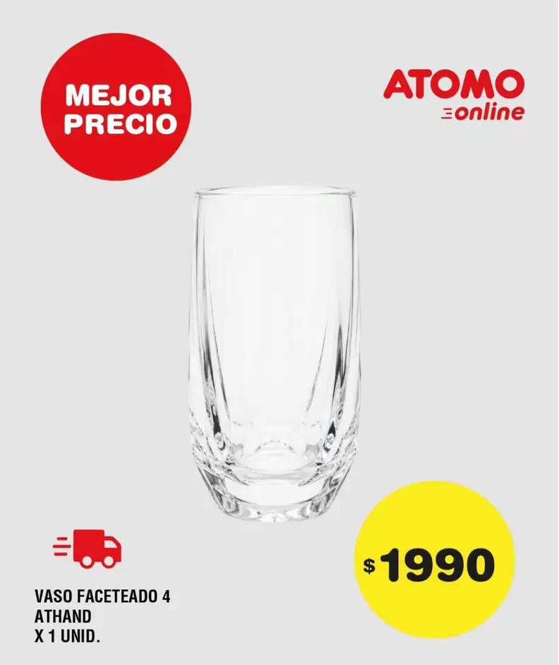Atomo - VASO FACETEADO