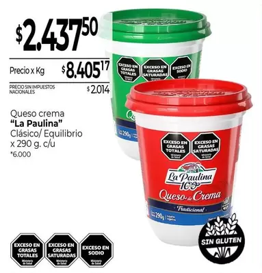 La paulina - Queso crema